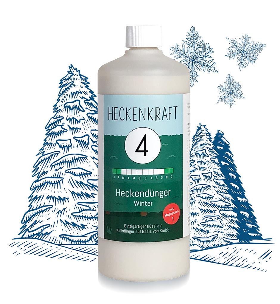 Hecken im Winter düngen mit Heckendünger Winter. Saisondünger