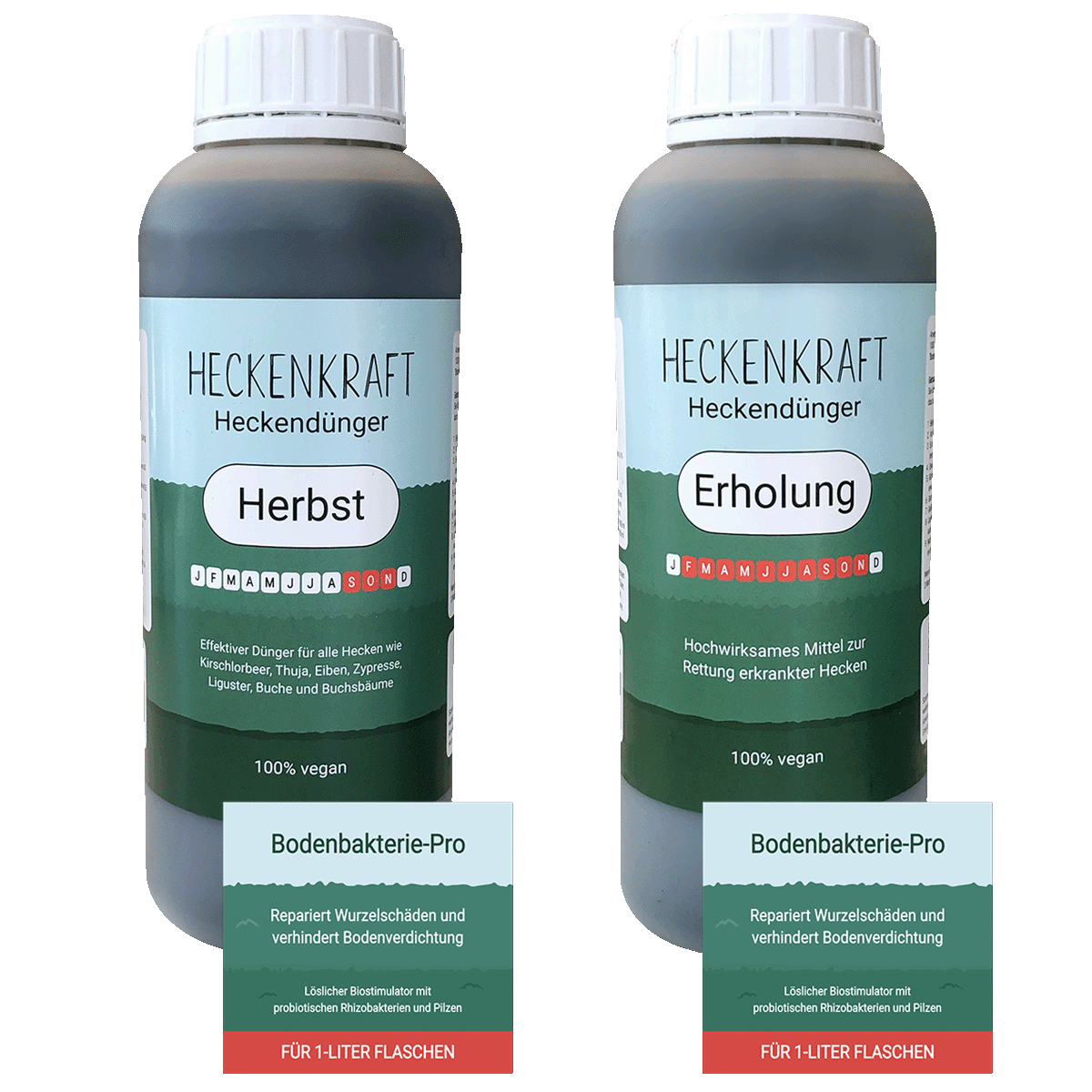 Set Heckendünger: Herbstdünger und Erholungsdünger von Heckenkraft
